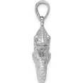 thumbnail image 2 of Sterling Silver Rhodium-Plated Polished And Textured 3D Iguana Pendant (Width 18.5) (Length 30.75) - Jbsp, 2 of 5