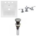 thumbnail image 1 of American Imaginations 16.5-in. W 3H8-in. Ceramic Top Set In White Color - Overflow Drain Incl. AI-29815, 1 of 9
