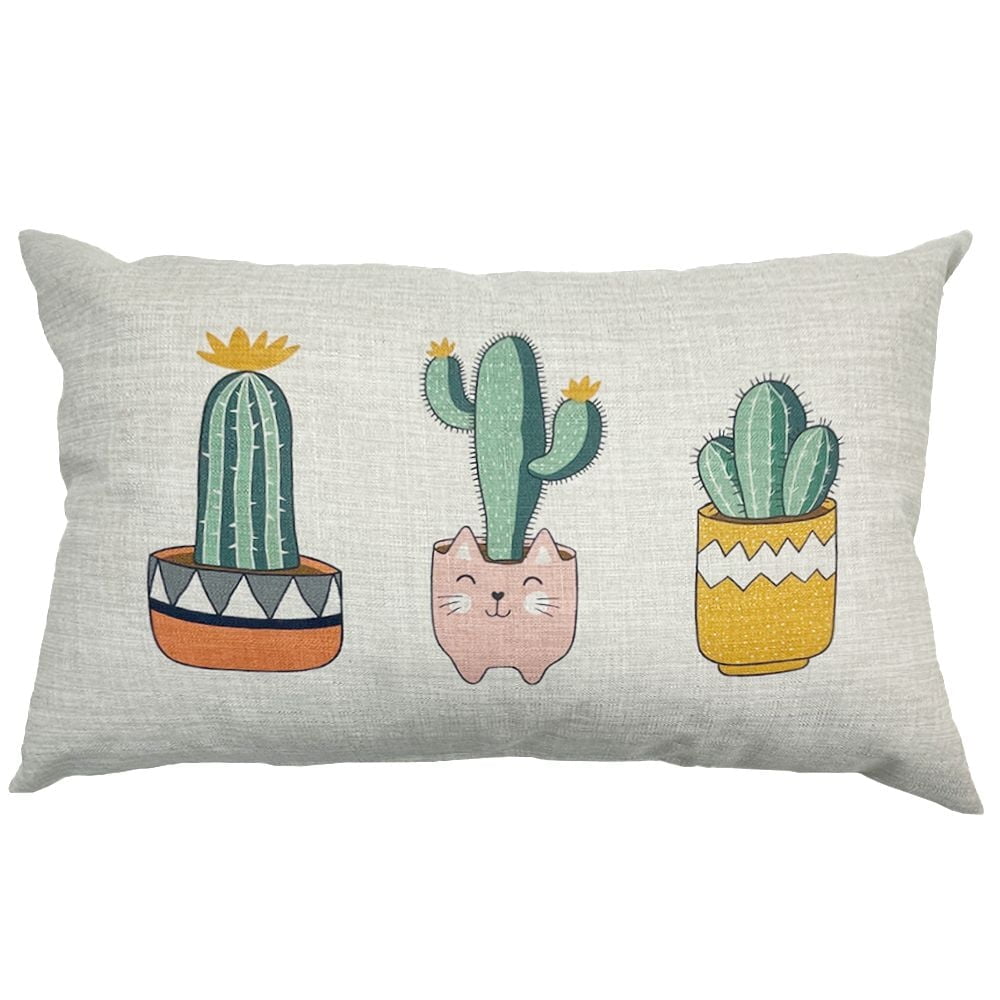 MAINSTAYS Coussin Décoratif à Imprimé Cactus