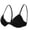 Black, variant on Women Front-Closure Bra Triangle Cup Logo Strap Quick-Wear Seamless Comfortable Daily Wear Complexion 75C