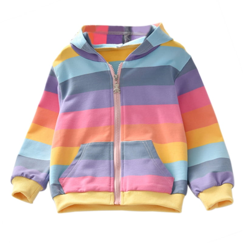 Kid Boy Girl Cotton Hoodie Toddler Casual Solid Zip Hooded Sweatshirt Tops Zipper Jacket Baby Fall Outfits