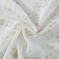 thumbnail image 4 of Dainty Home Premium Linen Textured Shower Curtain Set with 12 Hooks, Gold Metallic Floral Printed Fabric Bathroom Curtain, 4 of 5