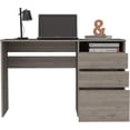 thumbnail image 4 of TUHOME Dublin Three Drawer Computer Desk Engineered Wood Desks in  Gray, 4 of 7