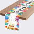 thumbnail image 6 of Happy Birthday Table Runner Linen Party Decorative Tablecloth 72-inch Birthday-Themed Table Runner Background, 6 of 6