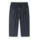 thumbnail image 1 of Pantalones jogger 3/4 para hombre: bolsillos con cremallera, corte holgado, poliéster; pantalones cortos para hacer ejercicio, ir al gimnasio o correr, para todas las estaciones; tallas L-XXXXXXXXL, 1 of 2
