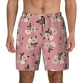 thumbnail image 2 of Picia Rose Flowers pattern Mens Swim Trunks with Compression Liner Stretch Beach Shorts Quick Dry with Zipper Pockets No-Chafing Board Shorts-3X-Large, 2 of 9