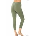 thumbnail image 2 of Zenana Women & Plus Premium Cotton Mid-High Waist Capri Leggings, 2 of 3