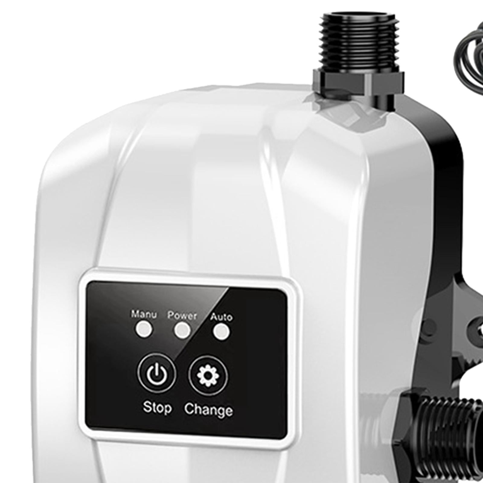 Water Pressure Booster Pump Automatic Shower Booster Pump Portable Small 150PA Domestic Brushless Water Pump for Solar Heater Faucet Shower White