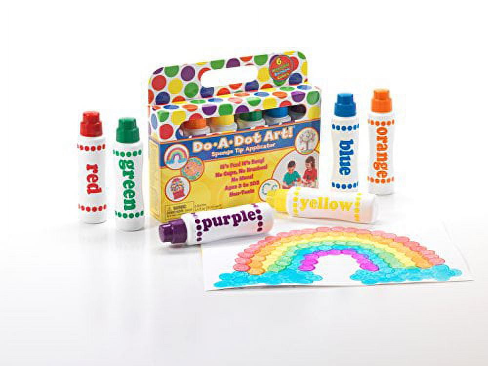 6 Packs: 2 Packs 4 ct. (48 total) Do-A-Dot Art® Washable Rainbow Dot Markers