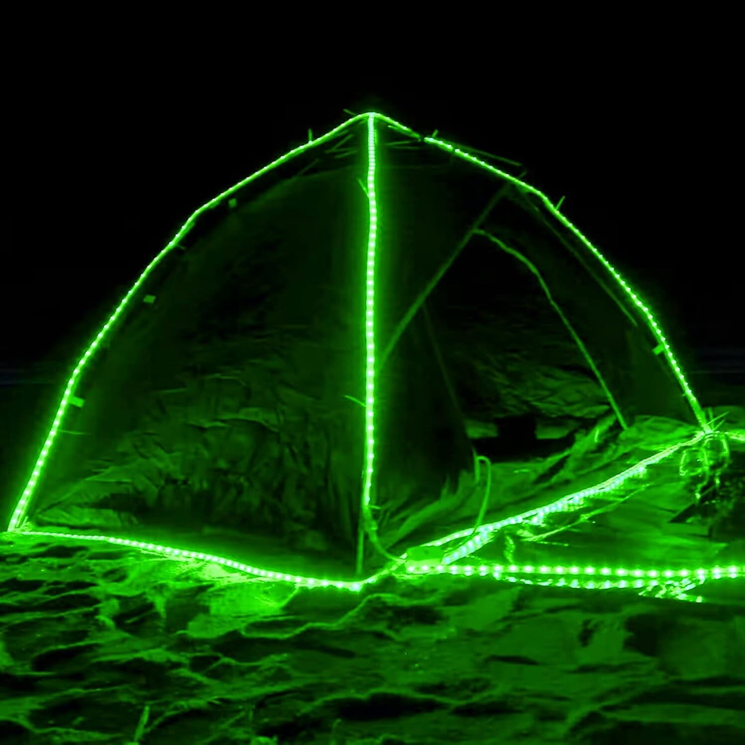 216 LED 18FT Strip Light, 110V Waterproof Flexible Indoor and Outdoor Decorative Lighting for Home/Garden/Building Decor(Green)