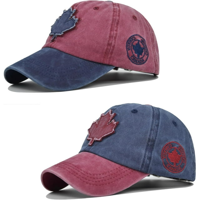 czcpp-Canada Baseball Cap,Adjustable,Canada Day Embroidered Maple Leaf Flag Golf Hat for Men Women Kids