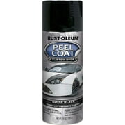 Black, Rust-Oleum Automotive Peel Coat Gloss Spray Paint-298102, 10 oz, 6 Pack