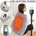 Usb Heated Electric Warming Shawl Lap Blanket Heated Usb Heating Blanket