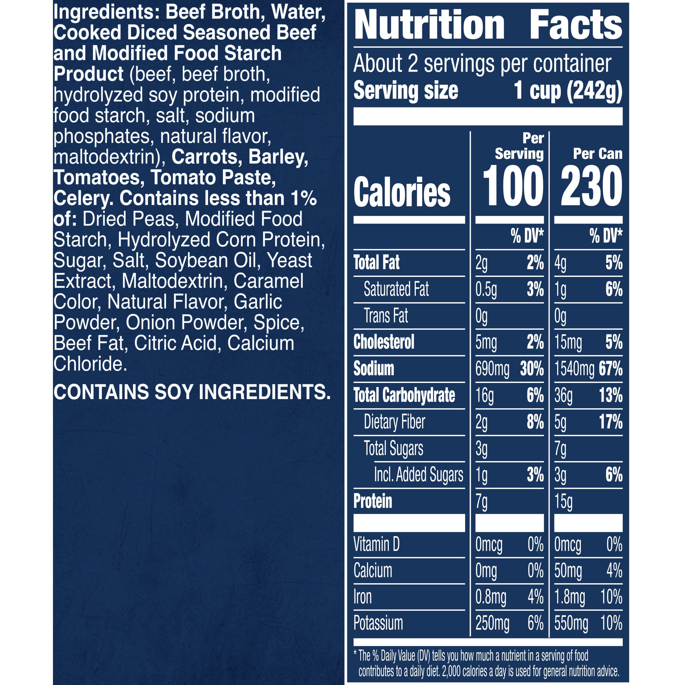 (12 pack) Progresso Traditional, Ready to Serve Beef Barley Soup, 19 oz.