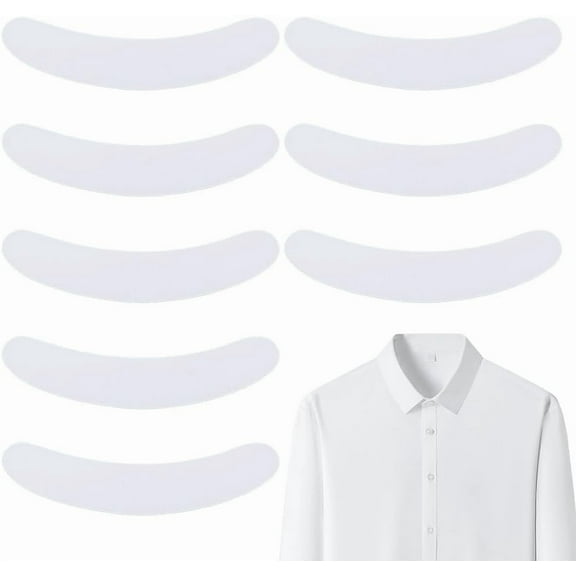 10Pcs White Tab Collar Replacement for Clergy Shirt Collar Card Accessory Plastic Tab Collar Inserts for Priest Shirt for Men and Women 16.3x4.3cm/6.42x1.69 Inch White