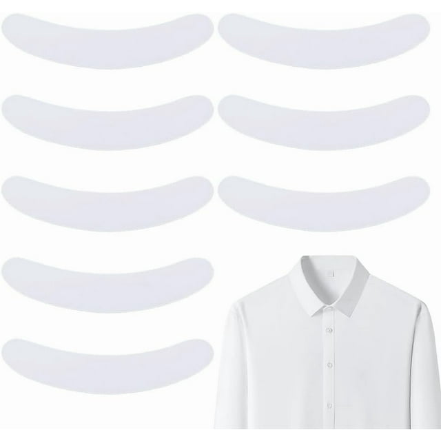 10 piezas de repuesto de cuello con lengüeta blanca para camisa clerical. Accesorio de plástico para cuello de camisa de sacerdote.