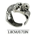 thumbnail image 3 of Teissuly Punk Retro Skeleton Skull Opening,Halloween Skull Accessories, 3 of 9