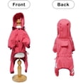 thumbnail image 3 of HSHDLDF Cosibell Waterproof Puppy Dog Raincoats with Hood for Small Medium Dogs Four-Leg Design with Reflective Strap Lightweight Jacket with Leash Hole(L Pink), 3 of 6