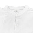 thumbnail image 6 of MIXUE Mens Casual Button Down Shirts Solid Color Spring Autumn Fashion Linen Long Sleeve Stank Breathable Pocket Shirt Tops Daily-Wear,White,XL, 6 of 8