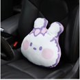 thumbnail image 1 of Car Cushion Set Ice Silk Cartoon Cute Rabbit Print Breathable Anti-skid Backstest Front And Rear Seat Cushion For Car Seat, 1 of 6