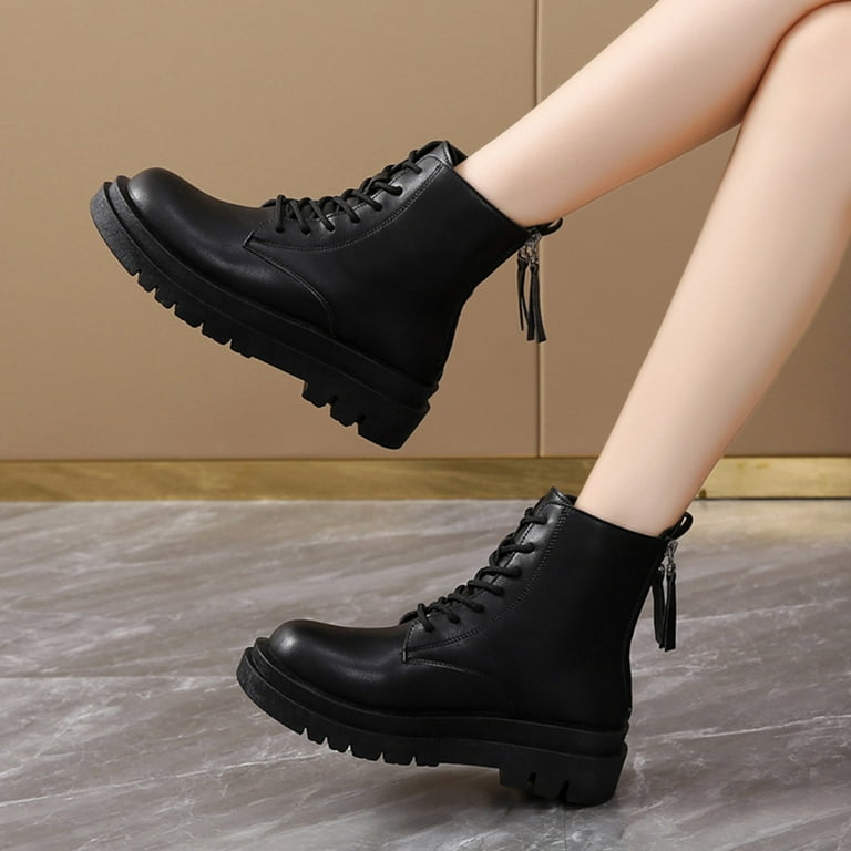Flat sole cheap ankle boots