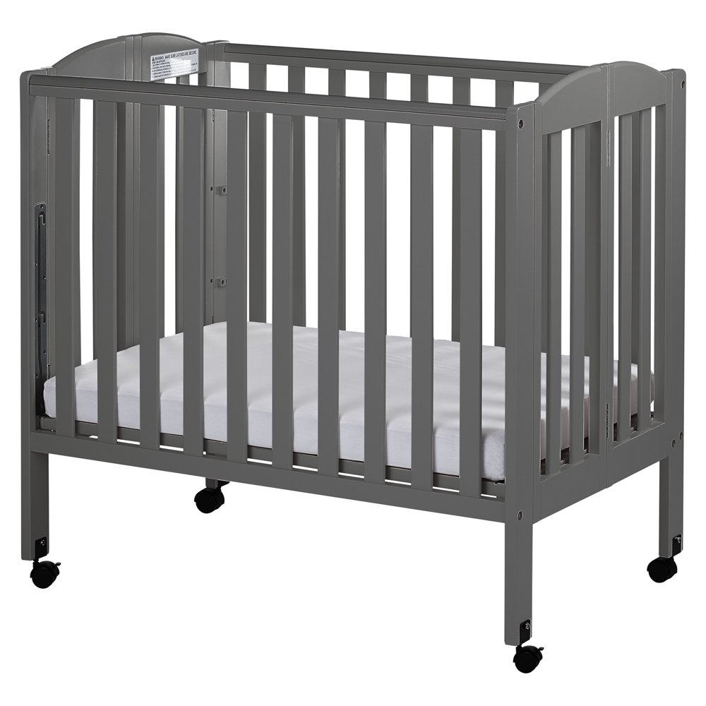 Dream On Me 3in1 Folding Portable Mini Crib, Gray