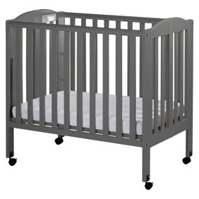 Davinci Dylan Folding Portable 3 In 1 Mini Crib And Twin Bed Grey