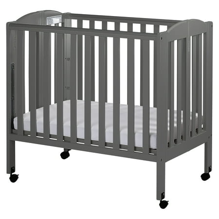 Dream On Me 3-in-1 Folding Portable Mini Crib, Grey