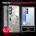 thumbnail image 2 of Casetego For Samsung Galaxy S25 FE Case,Clear Magnetic Glitter Gradient Sparkle Luxury Plated Soft TPU Bumper Full Camera Lens Protector,Black, 2 of 7