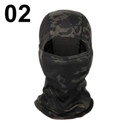 Camouflage Balaclava Full Face Mask Ski Bike Cycling Hunting Head Cover Scarf Cap Balaclava Men 02 CP Black