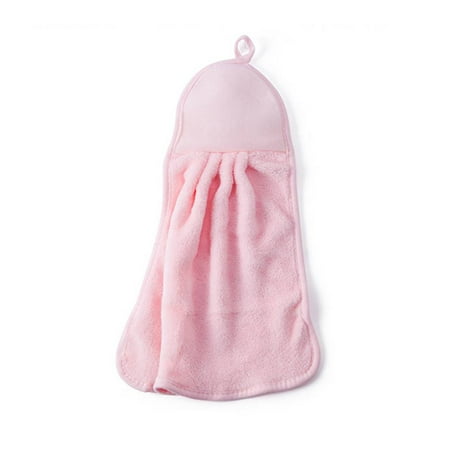 

Hangable Coral Fleece Cleaning Hand Towel Kitchen Dish Washing Cloth Rag Water Absorbing Heat Resistant