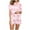 #157-Pink, variant on Taylonsss Womens Printed Short Sleeve Pajama Set Button-Down Collar Matching Top and Bottoms Casual Sleepwear Loungewear