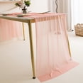 thumbnail image 5 of 2Pack 10ft Table Runner 29x120 Inch Sheer Romantic Table Runner for Wedding Birthday Party - Style 3, 5 of 6