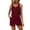 Wine, variant on Rompers for Women- Short Jumpsuits with Pockets Casual Summer Made in USA