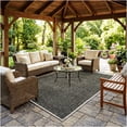 thumbnail image 2 of Koeckritz Rugs Tactic Taupe Black Indoor/Outdoor Turf Patio Area Rug 6' x 16', 2 of 7