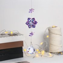 Crystal Suncatcher Home Garden Pendant, Decorative Hanging Window Ornament for Indoor Outdoor Patio and Balcony, Colorful Light Reflecting Feng Shui Gift Decor