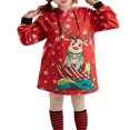 thumbnail image 1 of Robe à Capuche de Noël pour Femmes - avec Imprimé de cerf/Snowman et Manches Longues, 1 of 6
