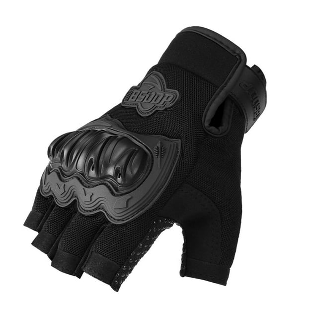 Guantes de moto para hombre Moto de medio dedo para escalada Senderismo Ciclismo Caucho