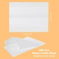 thumbnail image 2 of Uxcell 200Pcs Bolsas de Papel Kraft para Sándwich, 5.5 x 3.9 Pulgadas Bolsas de Papel a Prueba de Grasa para Galletas, Blancas, 2 of 6