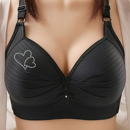 Womens Plus Size Bras with Underwire Full Coverage Push Up Bras Breathable Mesh Sports Bras Wireless Sport Bras Clearance Sexy Lace Embroidered Bra Everyday Wirefree Comfortable Sleep Bras L
