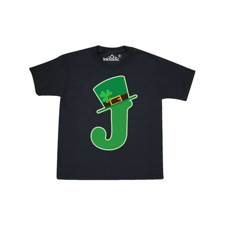 Irish St Patricks Day Letter J Monogram Youth T-Shirt