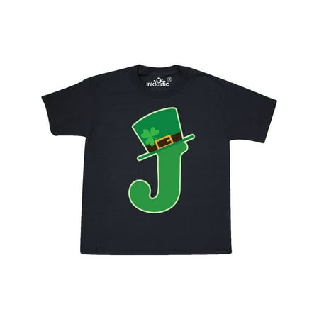 Monogrammed Items - Irish St Patricks Day Letter J Monogram Youth T-Shirt