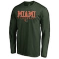 thumbnail image 2 of Men's Green Miami Hurricanes Team Unity Baseball Long Sleeve T-Shirt, 2 of 3