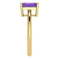 thumbnail image 3 of Solitaire Engagement Ring for Women - 1.75ct Natural Amethyst in 14K Yellow Gold Promise Ring, 3 of 5