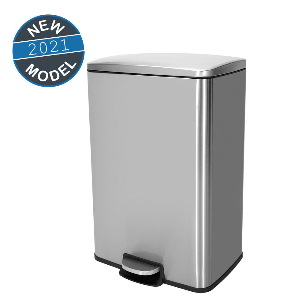 13.2 Gal. /50 l Stainless Steel Rectangular Kitchen Step-on Trash Can 50l Stainless Steel Rectangular Step-on Trash Can