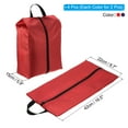 thumbnail image 2 of Uxcell Shoe Bags for Travel, Portable Shoe Bag with Zipper for Travel, Red Purple 4 Pack, 2 of 5