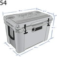 thumbnail image 6 of Made in USA Frosted Frog Hyper-Light 54 Quart Hard Cooler Insulated Portable Ice Chest Box for Beach, Beverages, Camping, Fishing, Boat, Barbecue, 30% Lighter Than Rotomolded Coolers, 6 of 12