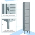 thumbnail image 6 of STANI 4-Tier Metal Locker Steel Employees Lockers for Office, Metal Storage Locker Cabinet with Louvers, 4 Door Locker for Employee Gym, Home, School, 6 of 6