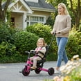 thumbnail image 2 of INFANS 9-in-1 Foldable Toddlers Tricycle, Converts Stroller to Balance Bike with Adjustable Push Handle, Canopy & Backrest, Pedal Conversion, Retractable Rear Wheels for 1-6 Years, 2 of 9