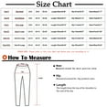 thumbnail image 3 of Mrat Full Length Pants Long Pant Ladies Casual Solid Color Pockets Buttons Elastic Waist Comfortable Straight Pants Wide Leg Pants for Famale, 3 of 5